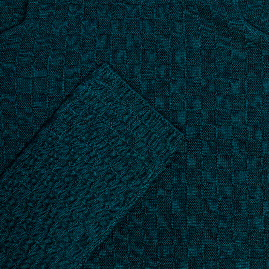 Teal Tourmaline Turtleneck Body Fitted Sweater