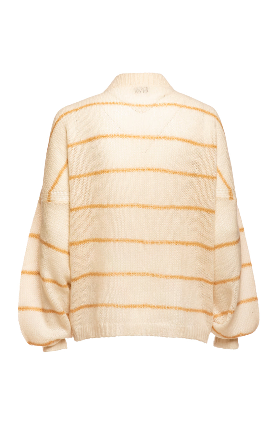 White/Camel Opal Loose fit Embroidered Sweater