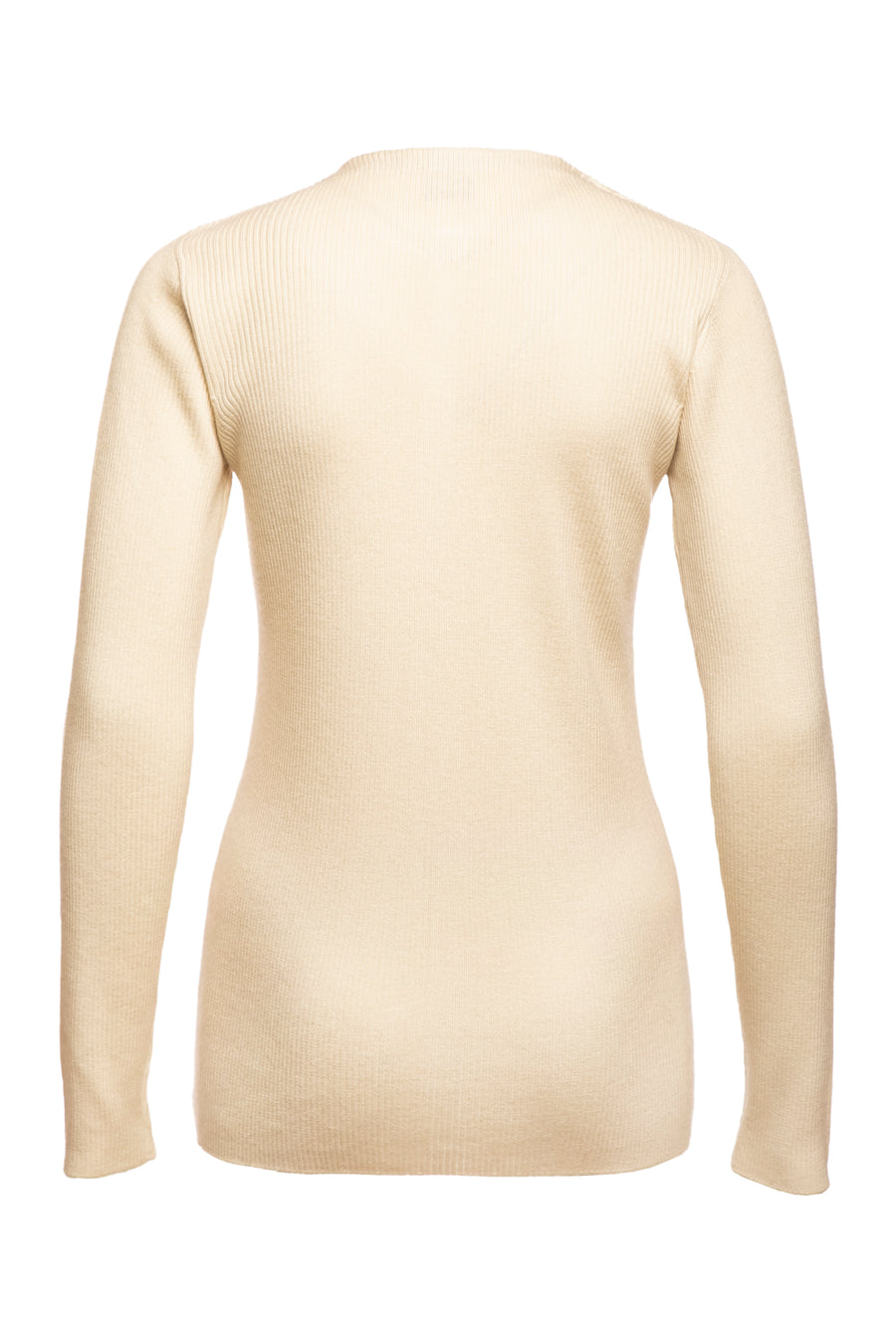 White with Camel Amber Body Fitted Button Cardigan
