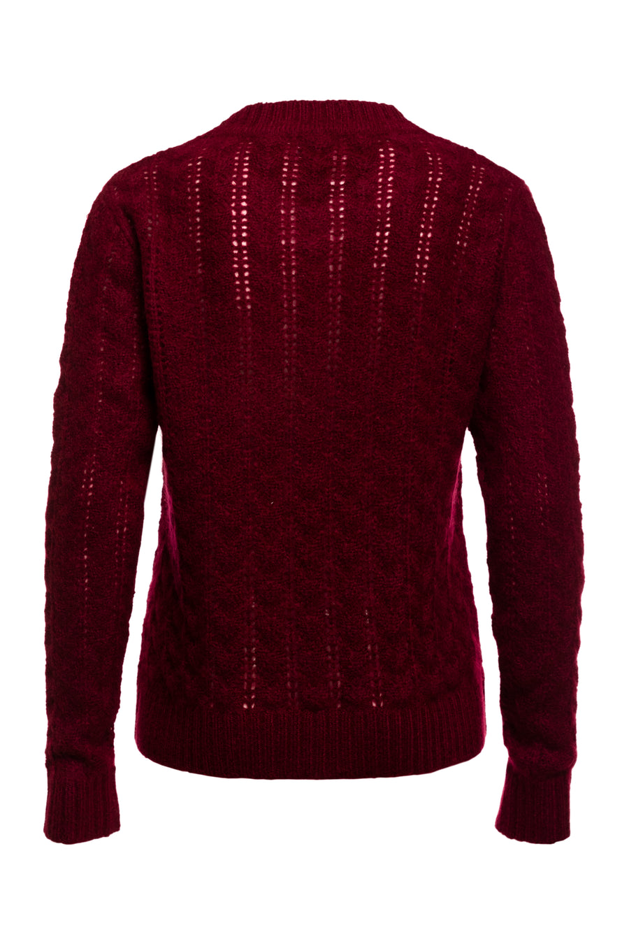 Wine Emerald Round Neck Sweater