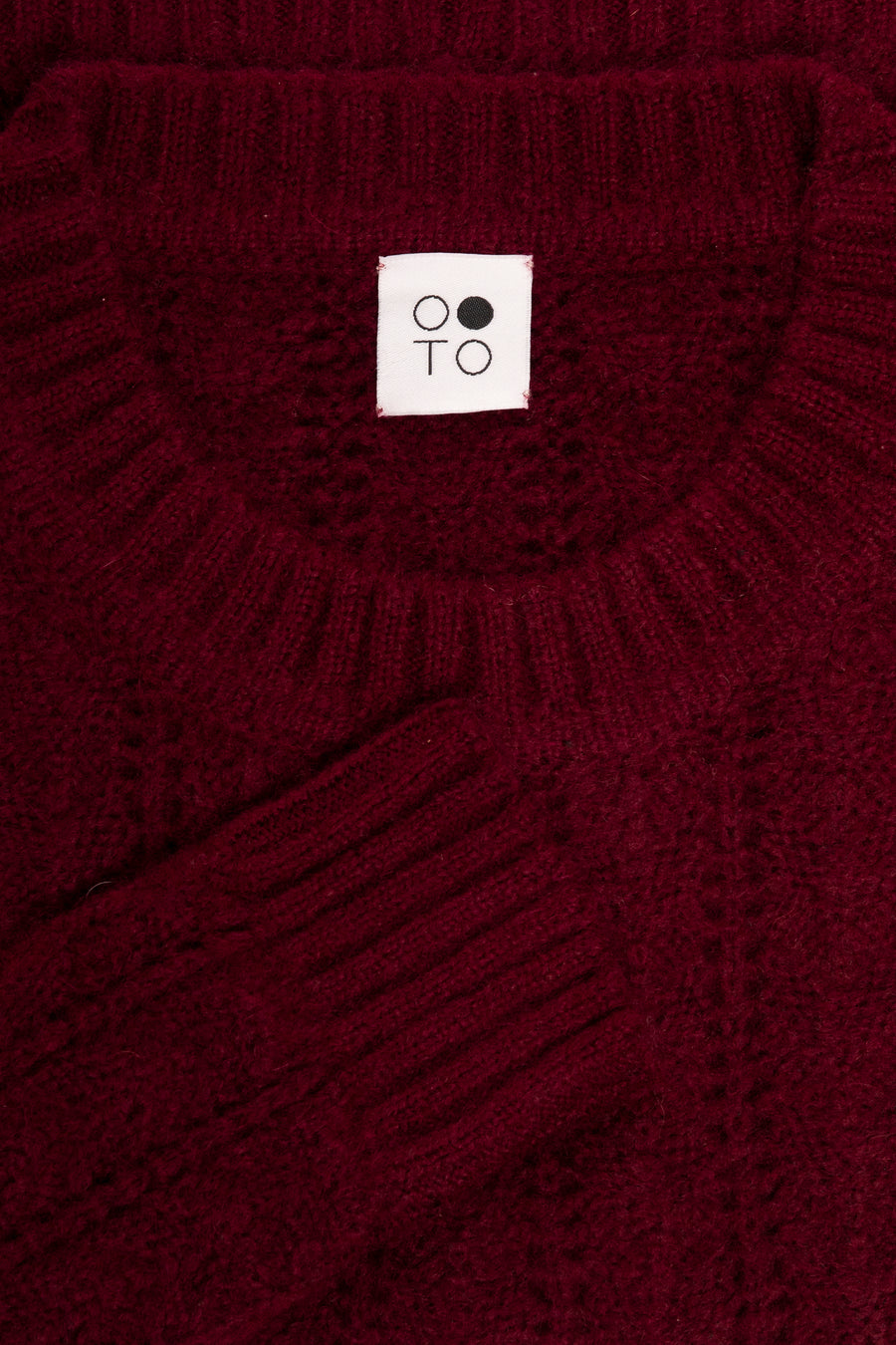 Wine Emerald Round Neck Sweater