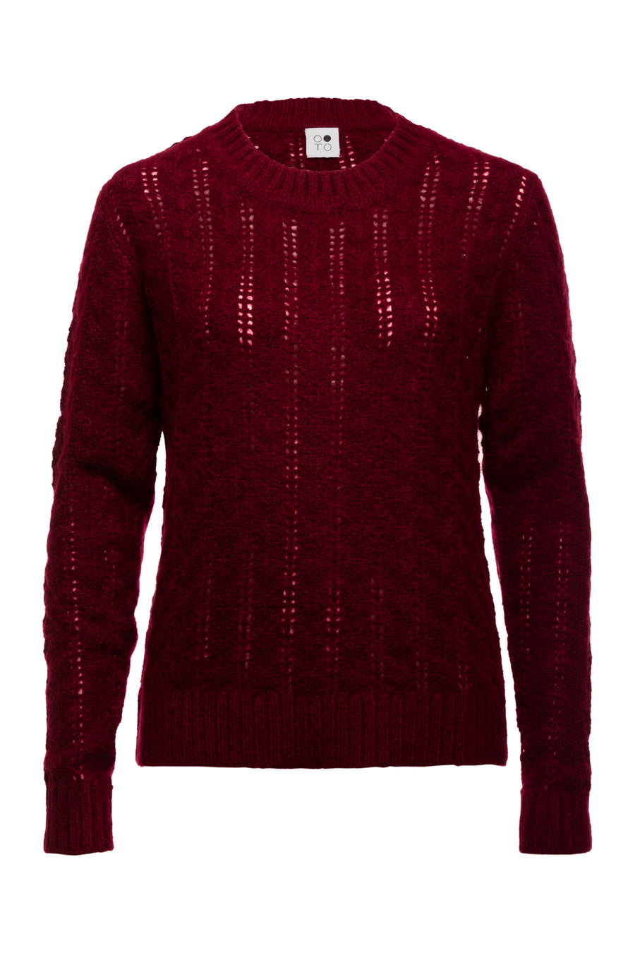 Wine Emerald Round Neck Sweater
