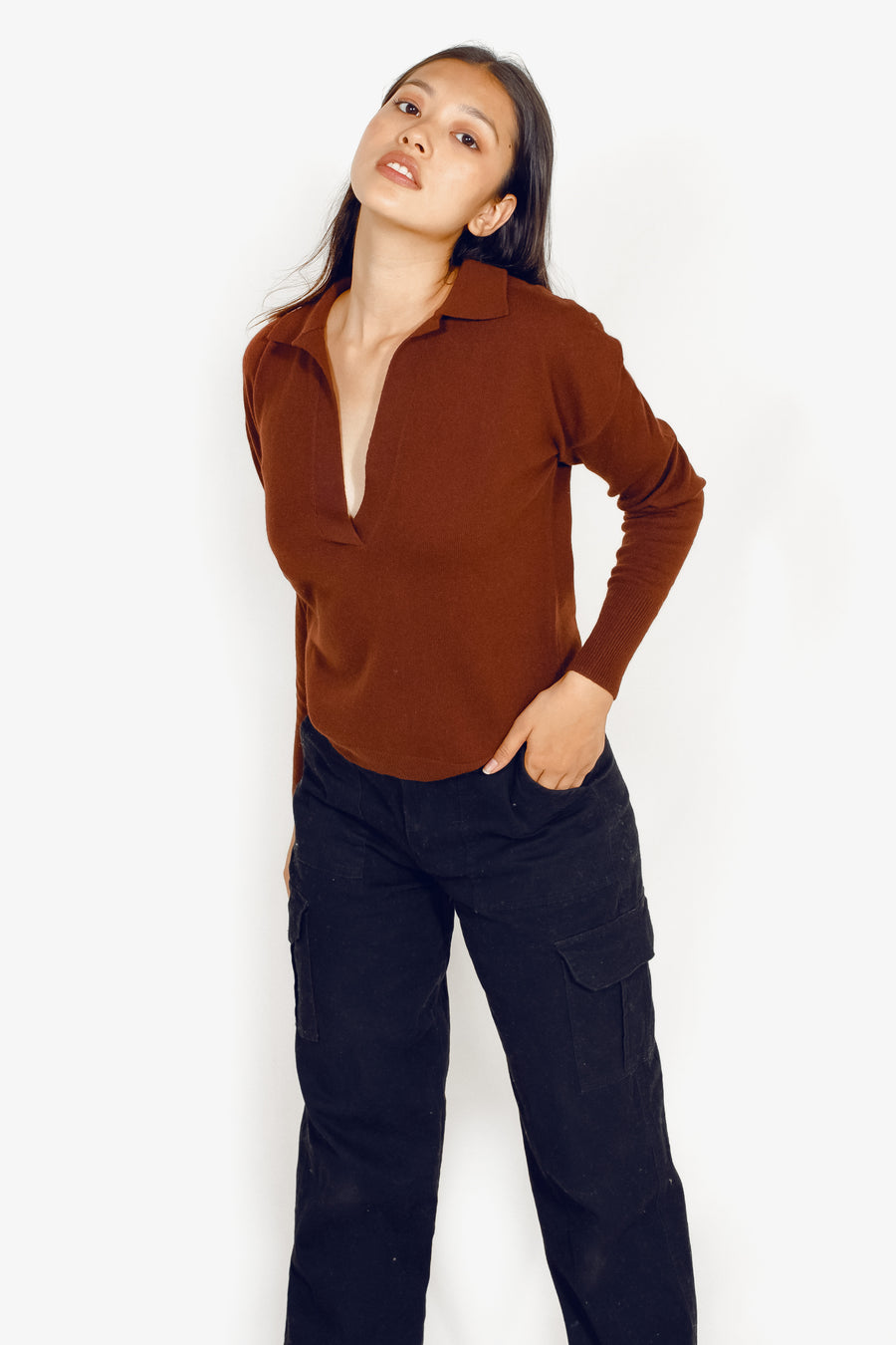 Women's Cashmere Jenny Collar Knit Sweater