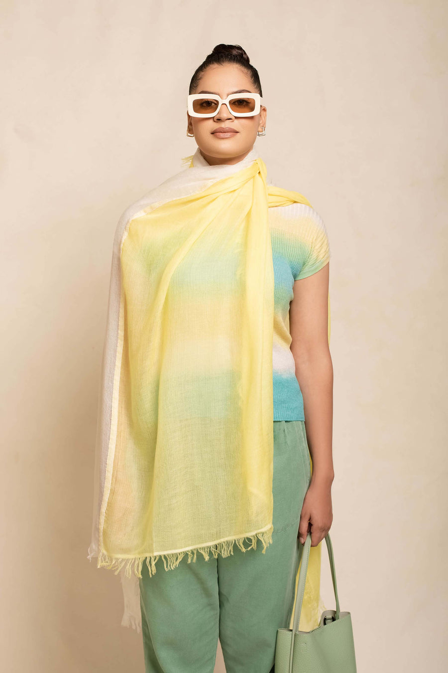 Double Layered Unisex Stole | Tara Oriental