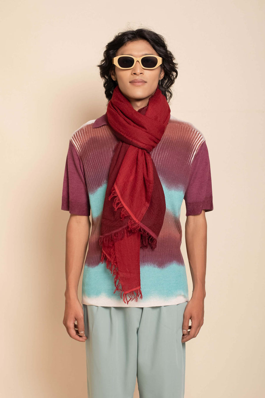 Double Layered Unisex Stole | Tara Oriental