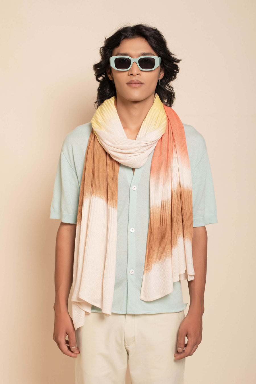 Formal Printed Ombre Stripes Unisex Scarf