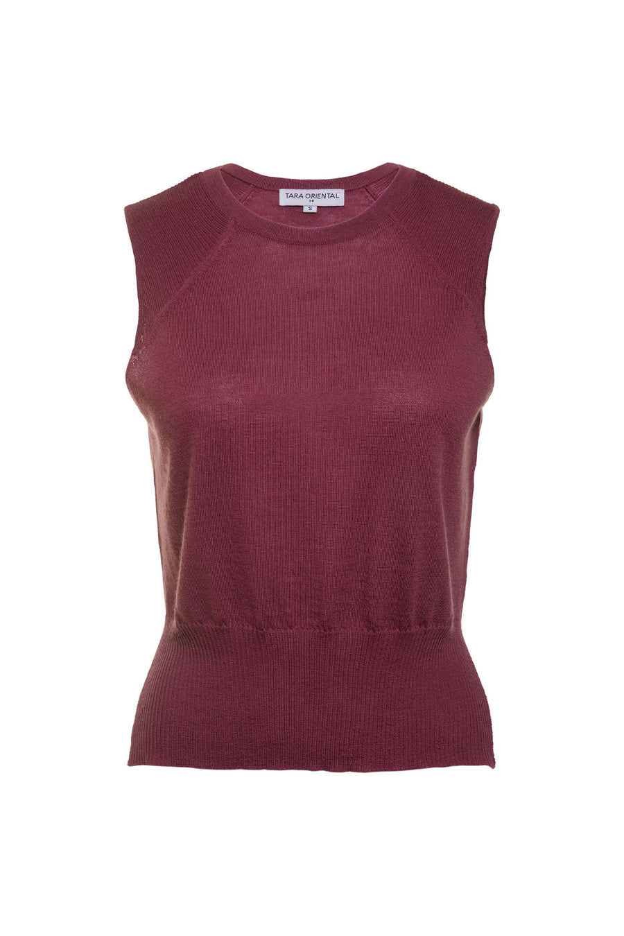 Womens Wool Cashmere Sleeveless Formal Top