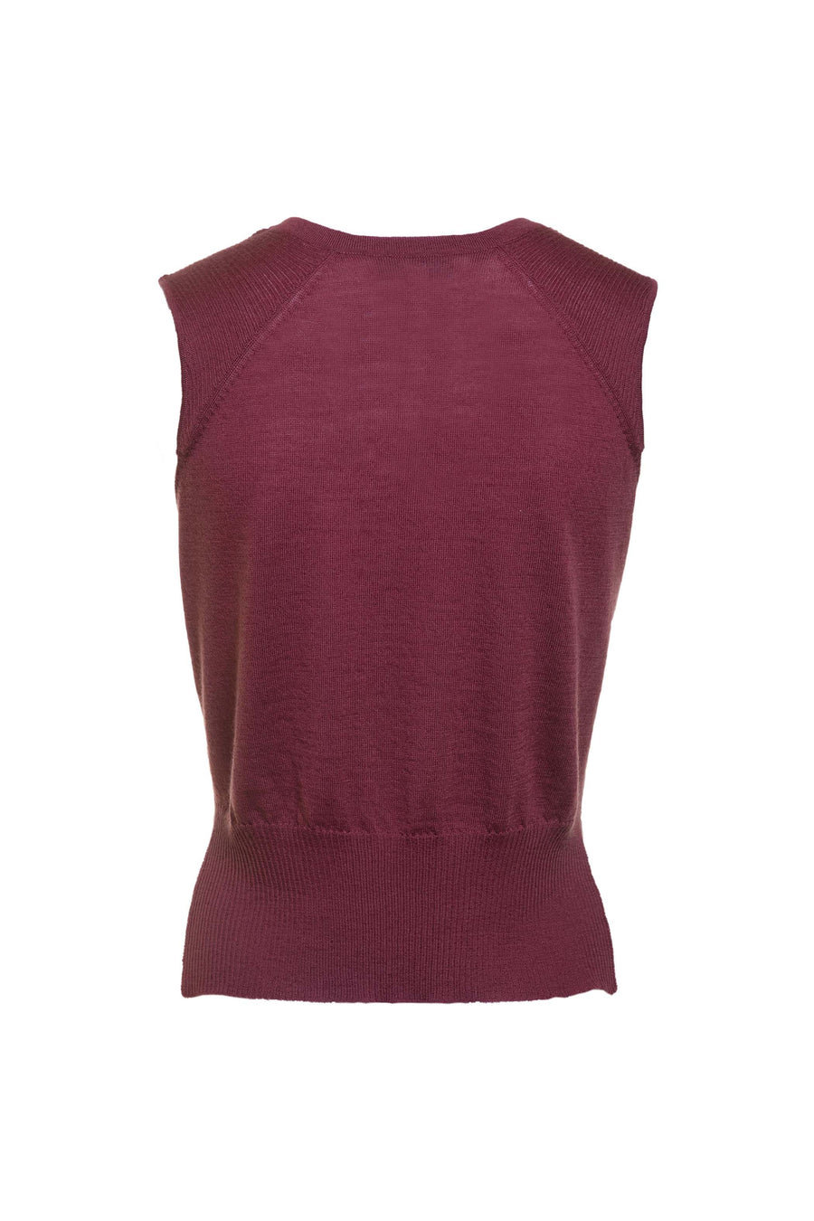 Women's Wool Cashmere Sleeveless Formal Top