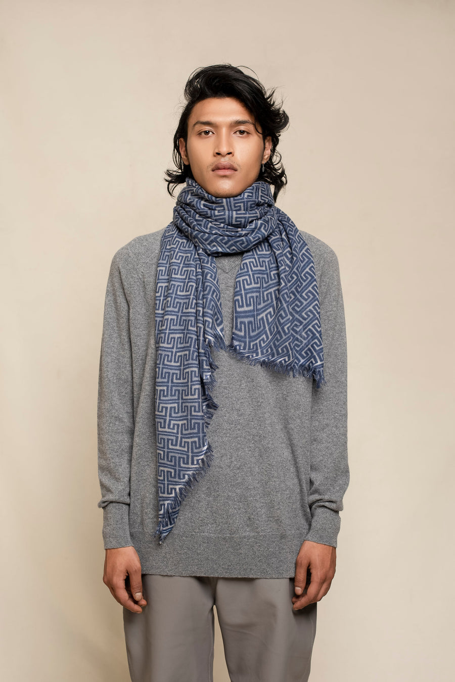 Lattice I Printed Cashmere Scarf