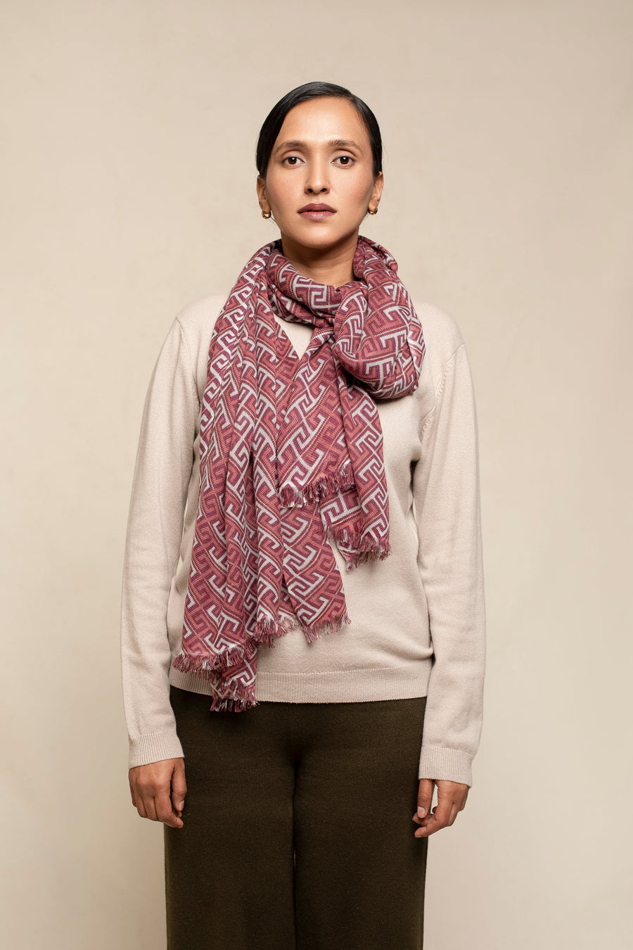 Lattice I Printed Cashmere Scarf