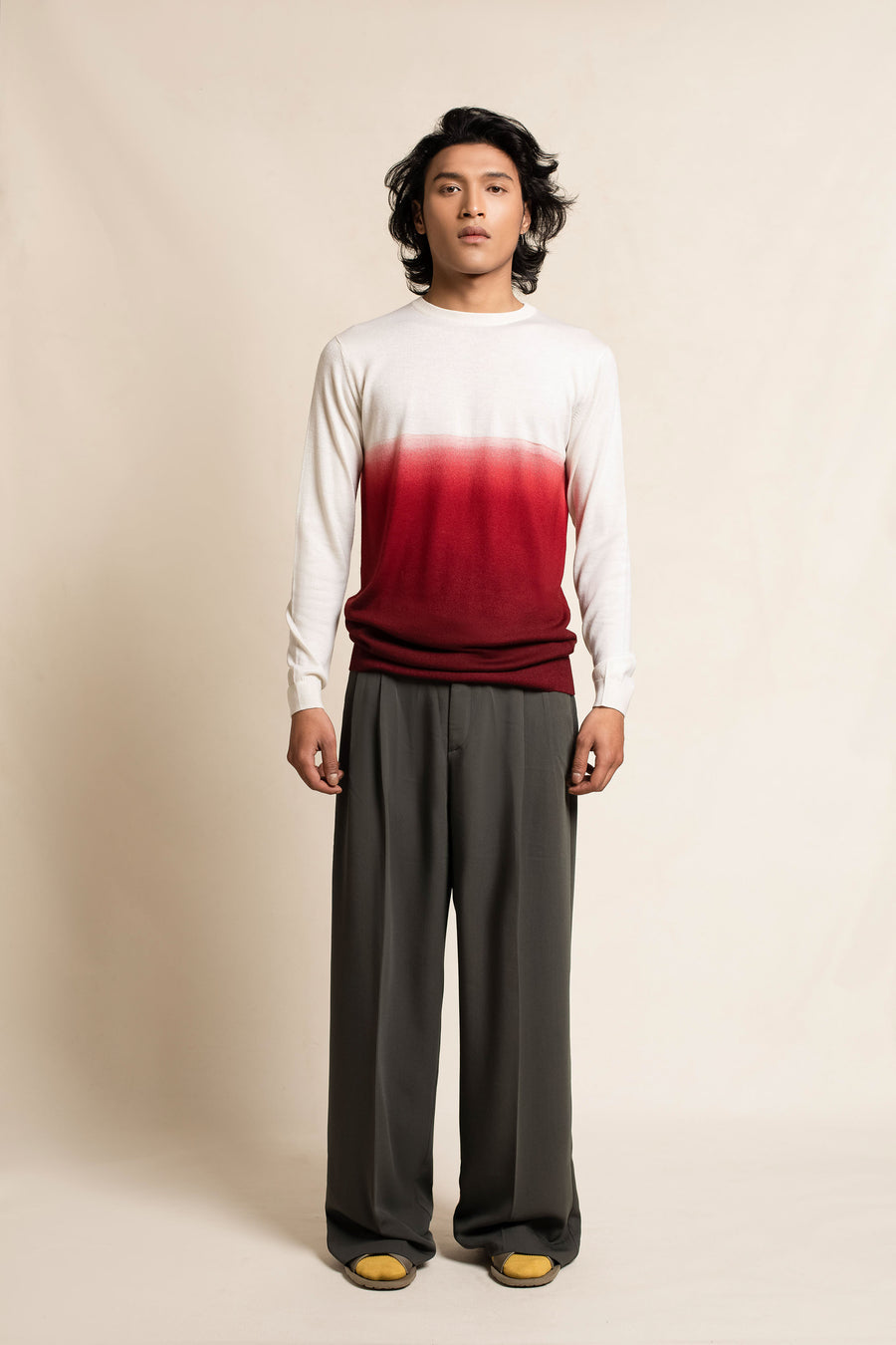 Men's Cashmere Silk Ombre Jumper