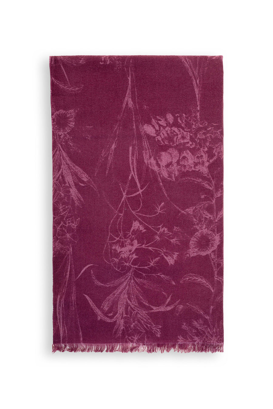 Modern Flower Printed Woven Cashmere Scarf