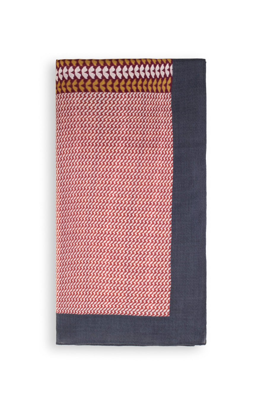 Micro Pattern Patch Printed Cashmere Square Scarf