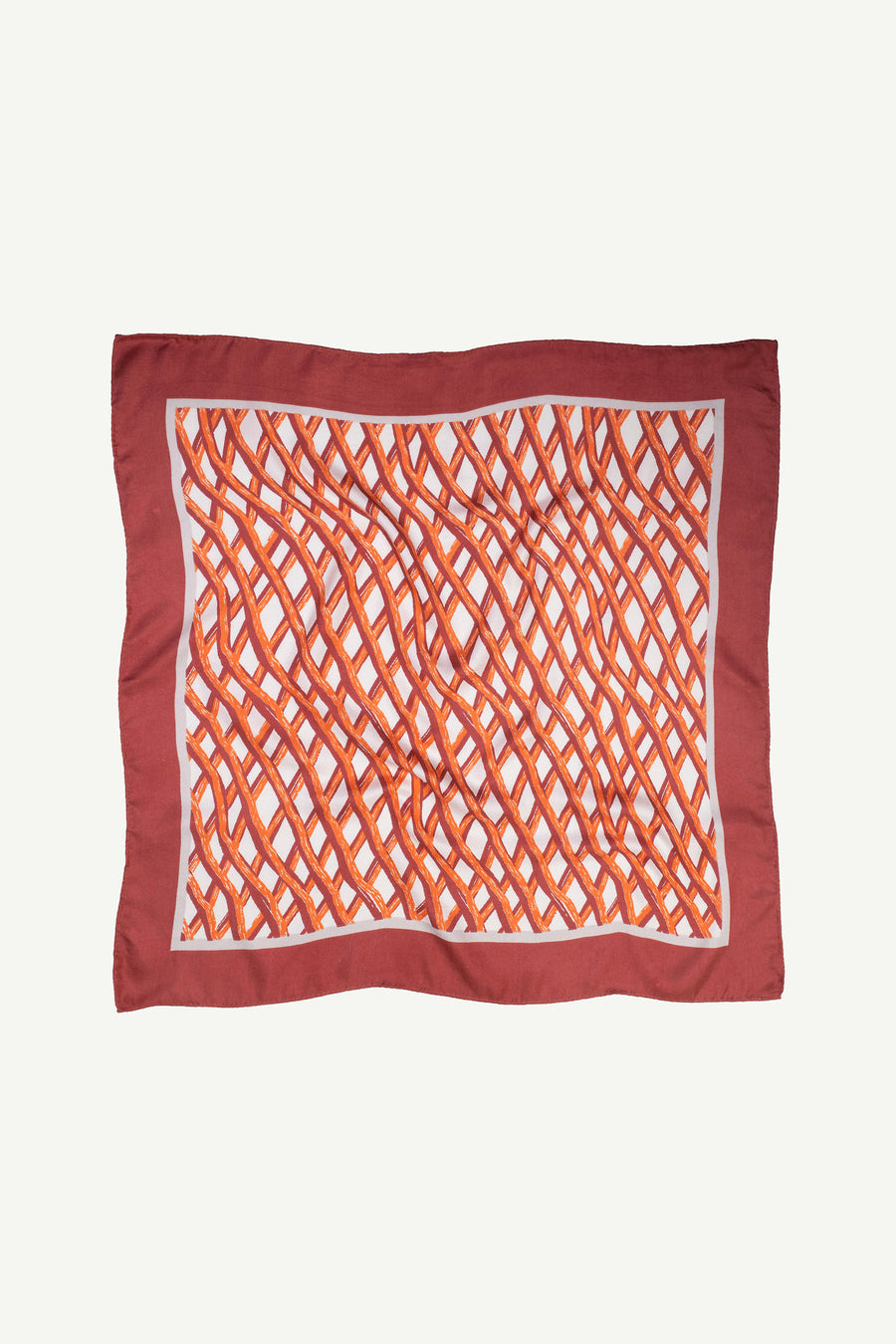 Lattice Silk Bandana Scarf