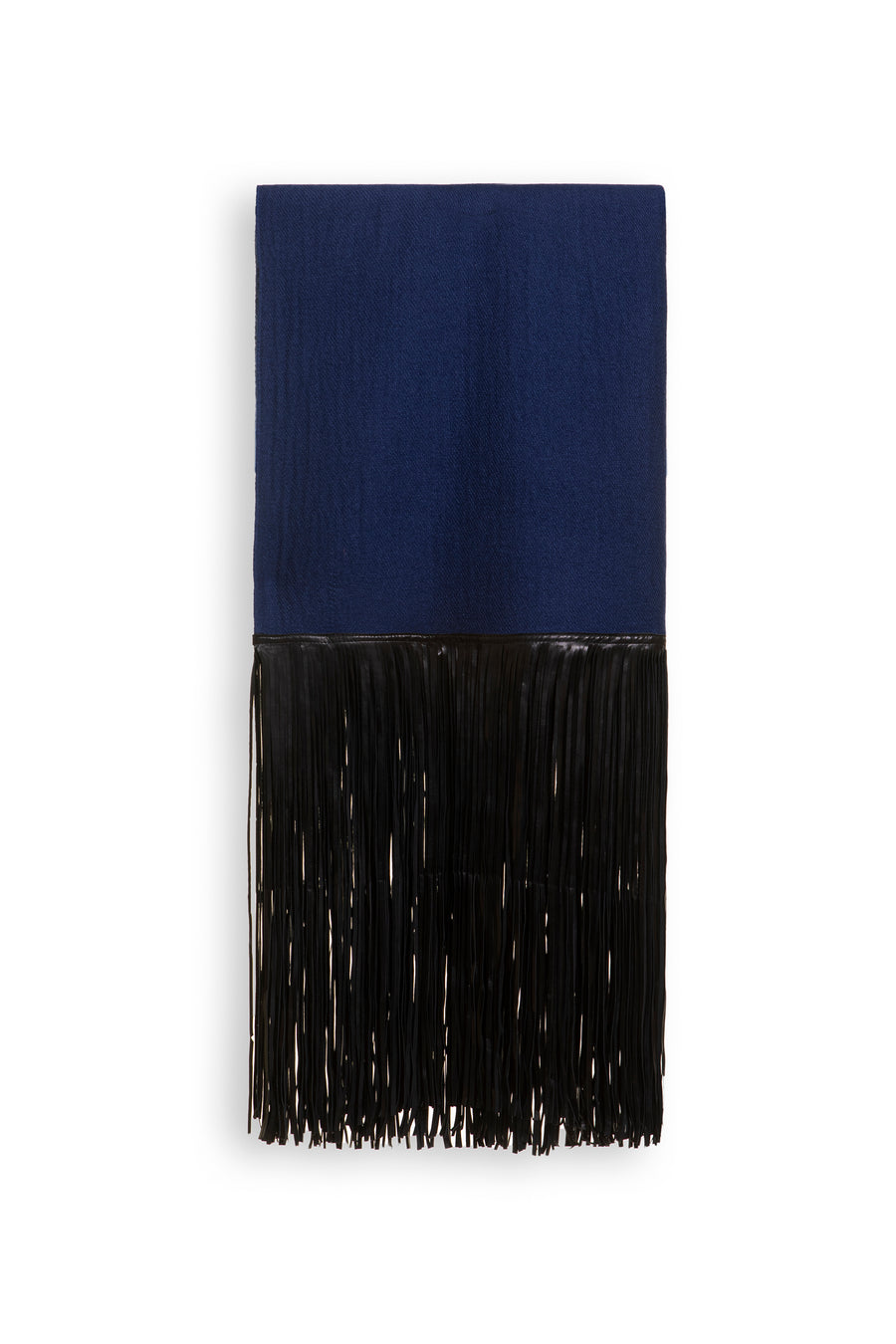 Leather Fringed Cashmere Scarf