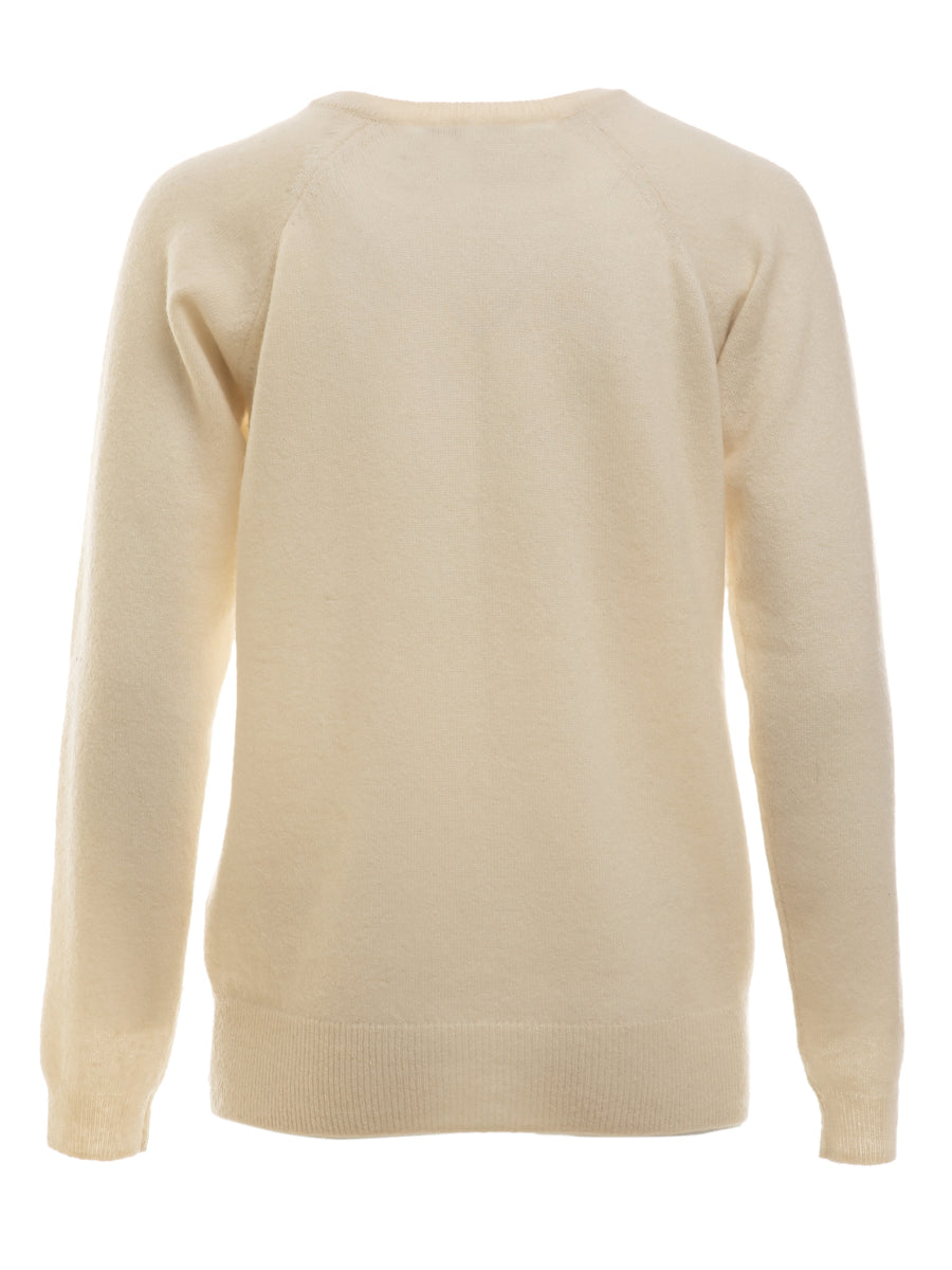 Women's Cashmere Silk Placed Intarsia Sweater