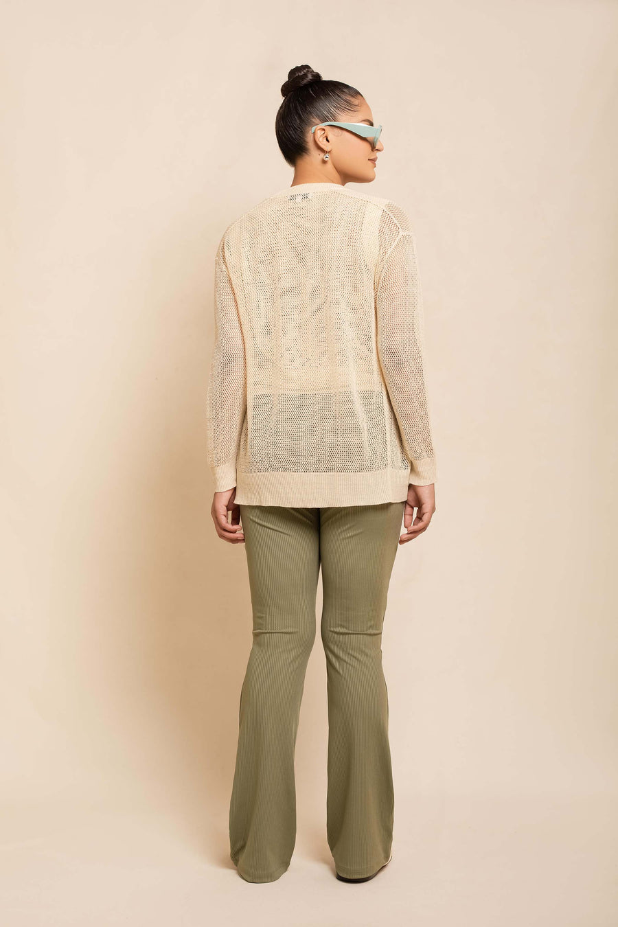 Women's Linen Textured Cardigan