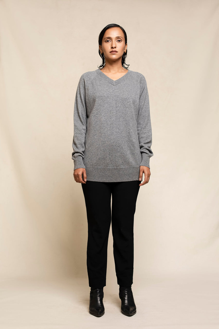 Unisex Cashmere V-Neck Sweater